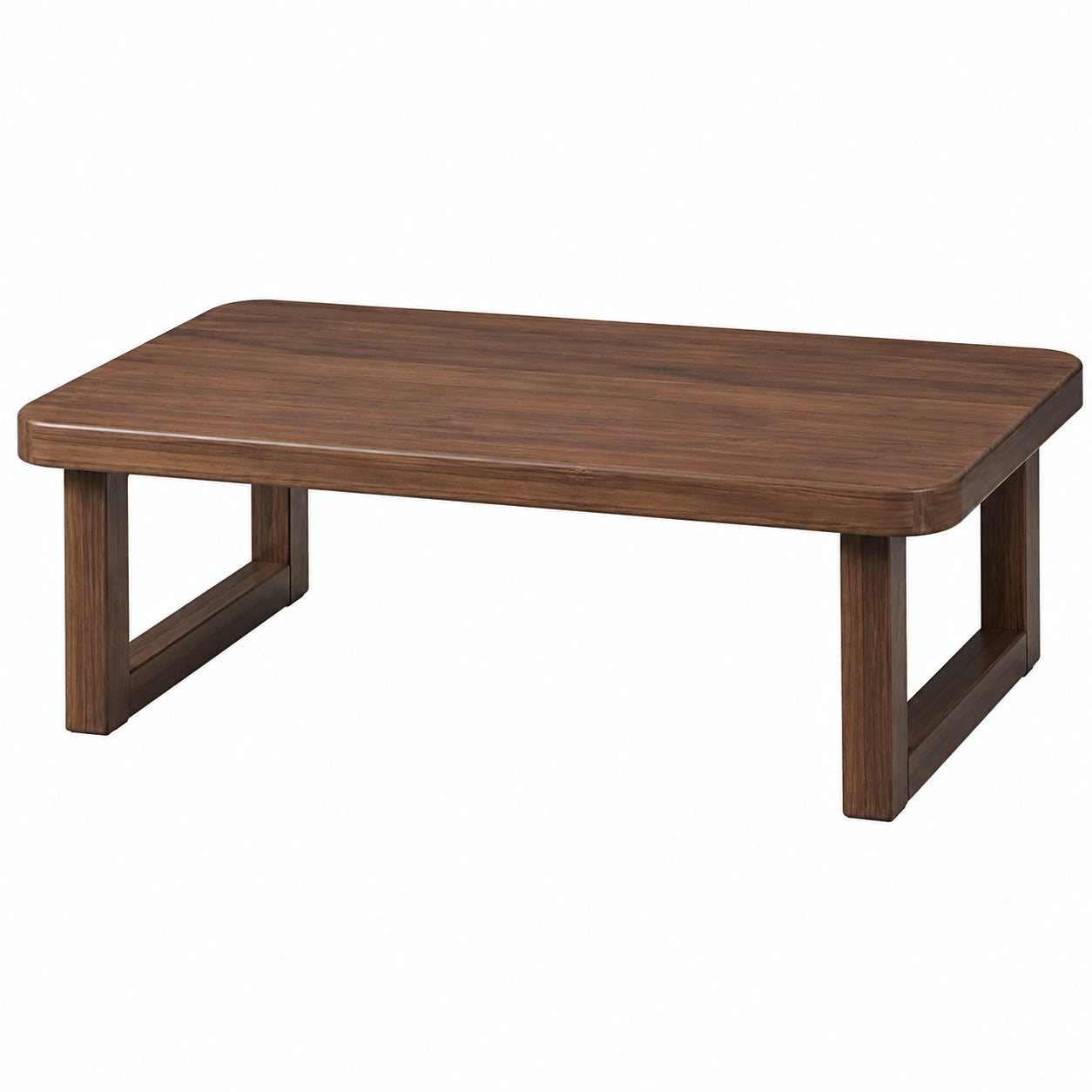 AIZYR Moderner Massivholz-Couchtisch, Klappbar, Walnussholz, 60x40x35 cm, Für Wohnzimmer & Balkon