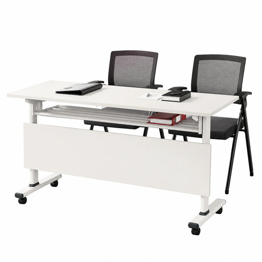 Mobilierbarer Bürotisch mit Klappfunktion für Besprechungen und Schulungen