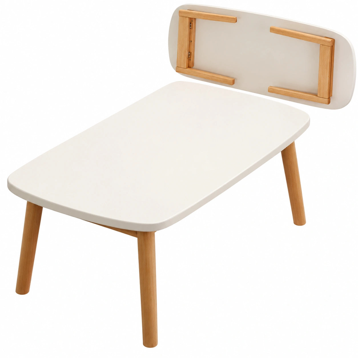 Tragbarer Klapptisch für kleine Räume, rechteckig, minimalistisches Design, ohne Montage, für Schlafzimmer, Wohnzimmer, Balkon