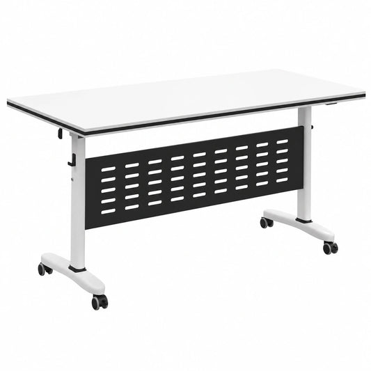 Mobiler Klapptisch auf Rollen für Büro und Konferenz