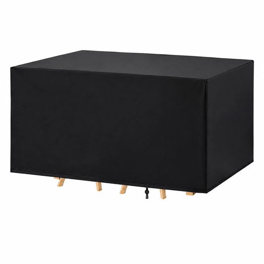 Wasserdichte 600D Abdeckung für Gartenmöbel, UV-beständig, windfest, geeignet für Würfel- und Rechtecktische sowie Rattan-Sofas, 360 x 360 x 75 cm